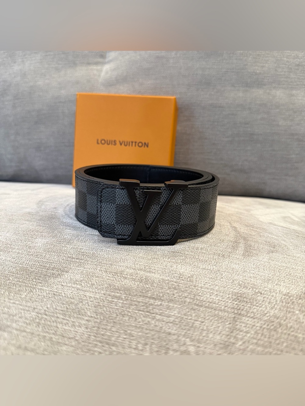 Louis Vuitton Men's LV Initiales Black Belt Men Size 115